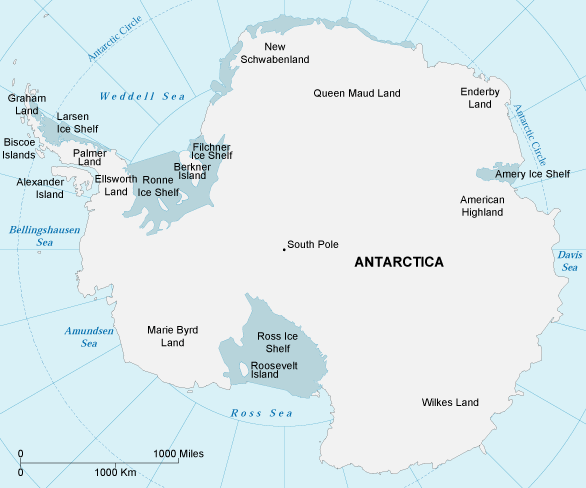 map of Antarctica