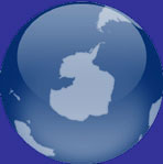 antarctica on a globe